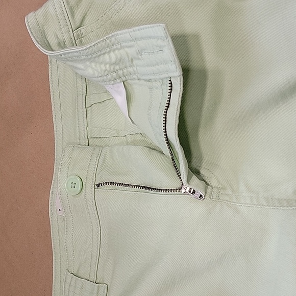 A New Day Size 10 Pistachio Green Straight Crop Denim Pants, Stretch - Picture 8 of 12